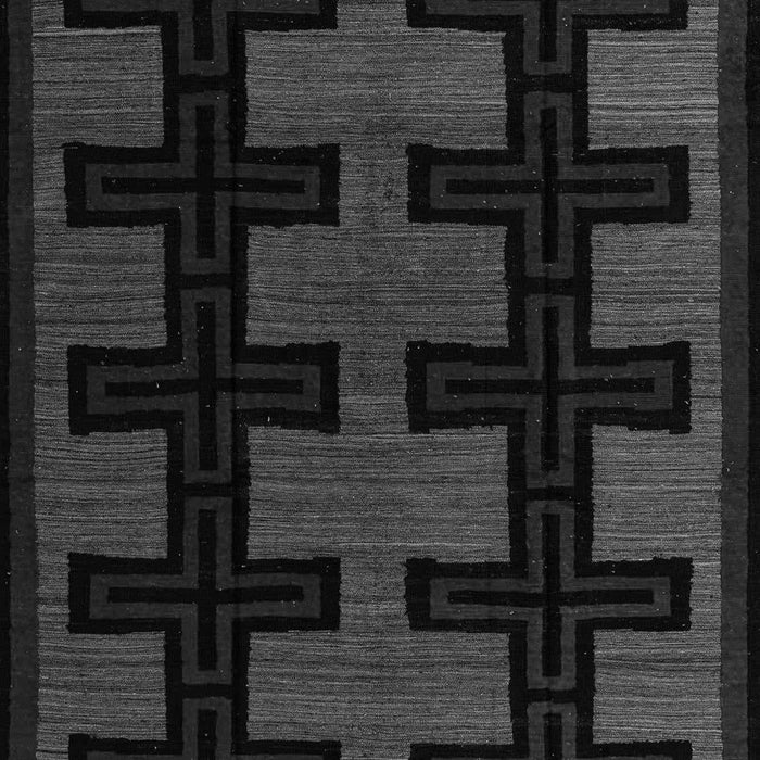 Machine Washable Southwestern Gray Country Rug, wshabs5217gry