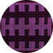 Round Southwestern Purple Country Rug, abs5217pur