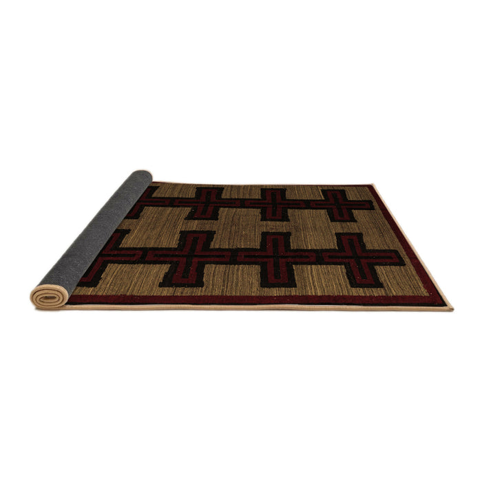 Sideview of Southwestern Brown Country Rug, abs5217brn