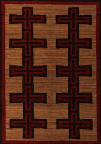 Southwestern Orange Country Rug, abs5217org