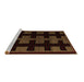 Sideview of Machine Washable Southwestern Brown Country Rug, wshabs5217brn