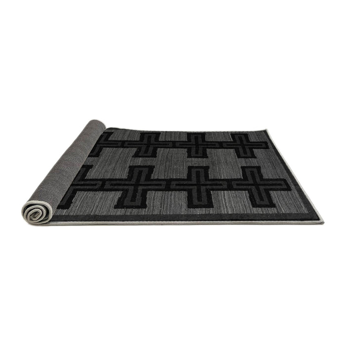 Sideview of Southwestern Gray Country Rug, abs5217gry