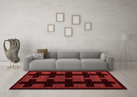 Machine Washable Southwestern Red Country Rug, wshabs5217red