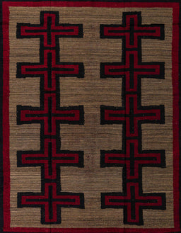Abstract Red Southwestern Rug, abs5217