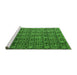 Sideview of Machine Washable Abstract Green Modern Area Rugs, wshabs5218grn