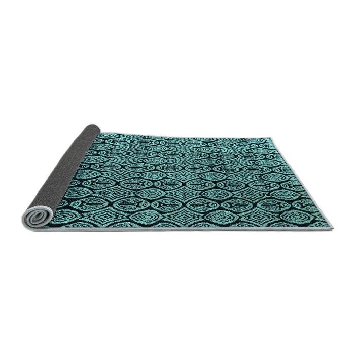 Sideview of Abstract Light Blue Modern Rug, abs5218lblu