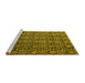 Sideview of Machine Washable Abstract Yellow Modern Rug, wshabs5218yw