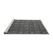 Sideview of Machine Washable Abstract Gray Modern Rug, wshabs5218gry