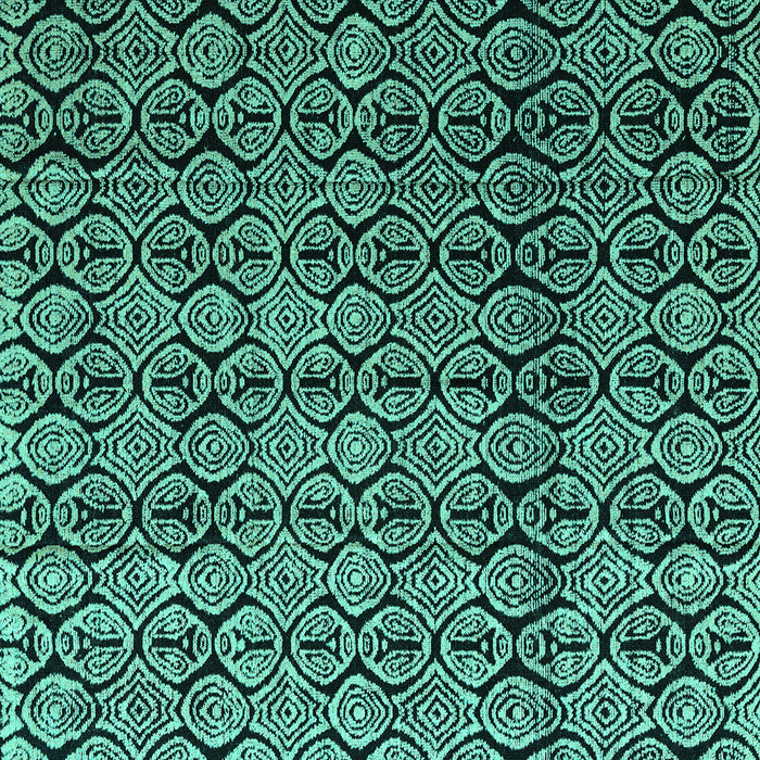 Square Abstract Turquoise Modern Rug, abs5218turq