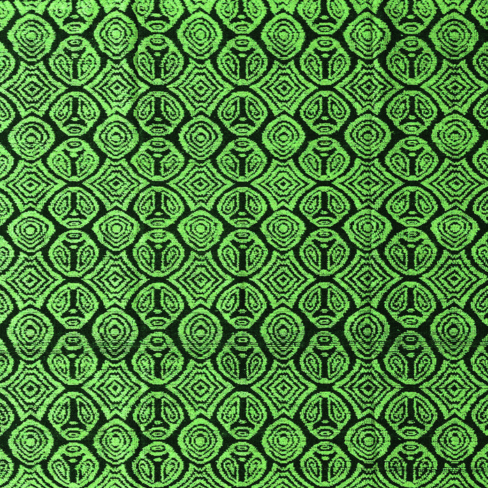 Square Machine Washable Abstract Green Modern Area Rugs, wshabs5218grn