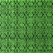 Square Machine Washable Abstract Green Modern Area Rugs, wshabs5218grn