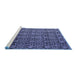 Sideview of Machine Washable Abstract Blue Modern Rug, wshabs5218blu