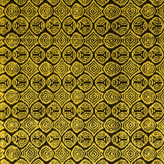 Square Abstract Yellow Modern Rug, abs5218yw