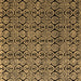 Square Abstract Brown Modern Rug, abs5218brn