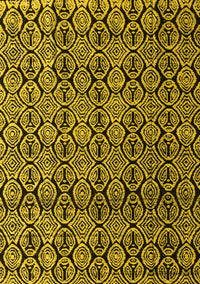 Abstract Yellow Modern Rug, abs5218yw