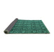 Sideview of Abstract Turquoise Modern Rug, abs5218turq