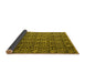 Sideview of Abstract Yellow Modern Rug, abs5218yw