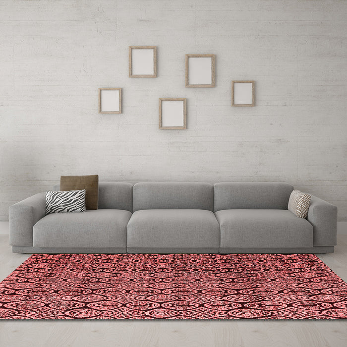 Modern Red Washable Rugs