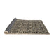 Sideview of Abstract Dark Coffee Brown Modern Rug, abs5219