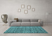 Machine Washable Abstract Light Blue Modern Rug in a Living Room, wshabs5219lblu