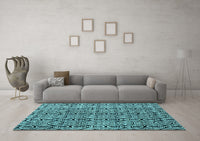 Machine Washable Abstract Light Blue Modern Rug, wshabs5219lblu