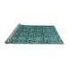 Sideview of Machine Washable Abstract Light Blue Modern Rug, wshabs5219lblu