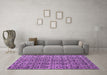 Machine Washable Abstract Purple Modern Area Rugs in a Living Room, wshabs5219pur