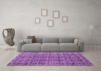 Machine Washable Abstract Purple Modern Rug, wshabs5219pur