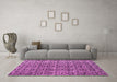 Machine Washable Abstract Pink Modern Rug in a Living Room, wshabs5219pnk