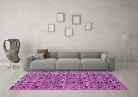 Machine Washable Abstract Pink Modern Rug, wshabs5219pnk