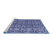 Sideview of Machine Washable Abstract Blue Modern Rug, wshabs5219blu