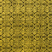 Square Abstract Yellow Modern Rug, abs5219yw