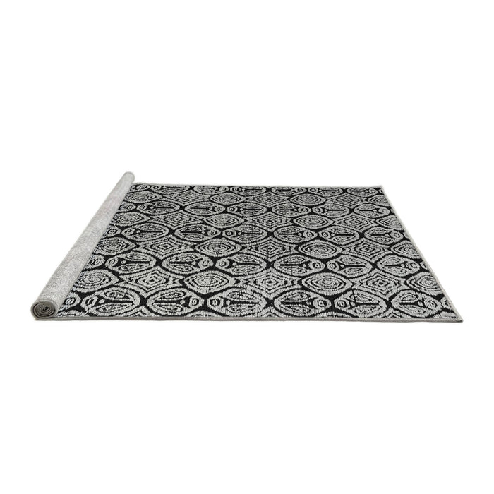 Sideview of Machine Washable Abstract Gray Modern Rug, wshabs5219gry