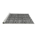 Sideview of Machine Washable Abstract Gray Modern Rug, wshabs5219gry