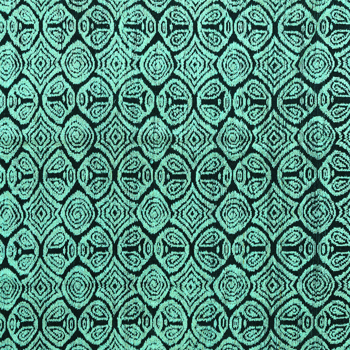 Square Machine Washable Abstract Turquoise Modern Area Rugs, wshabs5219turq