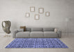 Machine Washable Abstract Blue Modern Rug in a Living Room, wshabs5219blu