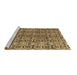 Sideview of Machine Washable Abstract Brown Modern Rug, wshabs5219brn