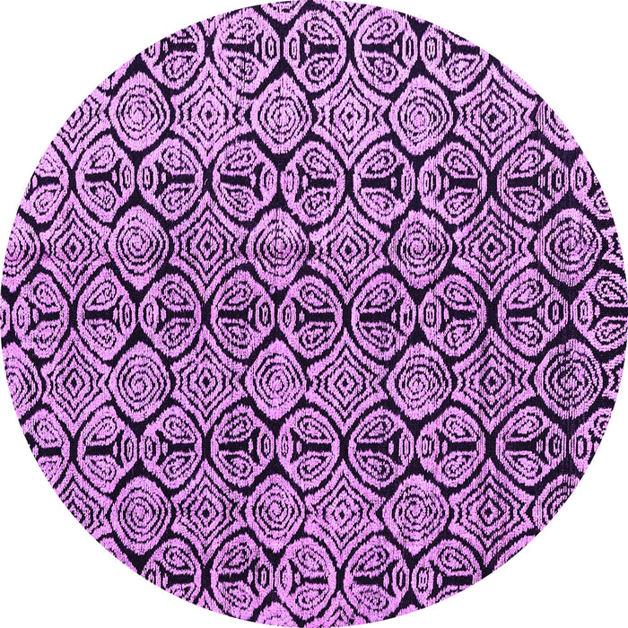 Round Abstract Purple Modern Rug, abs5219pur