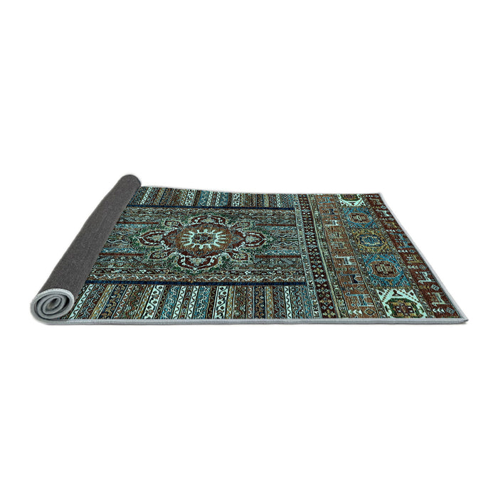 Sideview of Abstract Light Blue Modern Rug, abs521lblu