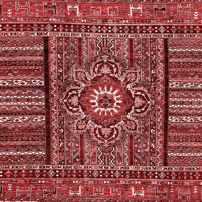 Machine Washable Abstract Red Modern Rug, wshabs521red