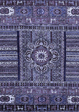 Abstract Blue Modern Rug, abs521blu