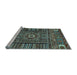 Sideview of Machine Washable Abstract Light Blue Modern Rug, wshabs521lblu