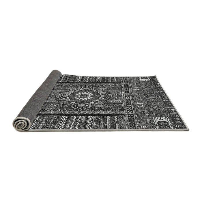 Sideview of Abstract Gray Modern Rug, abs521gry