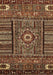 Machine Washable Abstract Brown Modern Rug, wshabs521brn