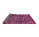 Sideview of Abstract Pink Modern Rug, abs521pnk