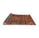 Sideview of Abstract Orange Modern Rug, abs521org