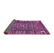 Sideview of Abstract Purple Modern Rug, abs521pur