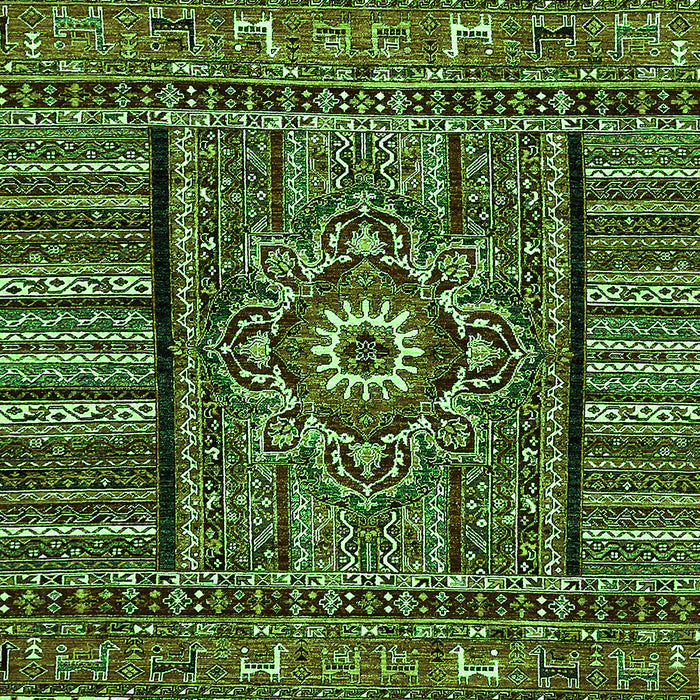 Abstract Green Modern Rug, abs521grn