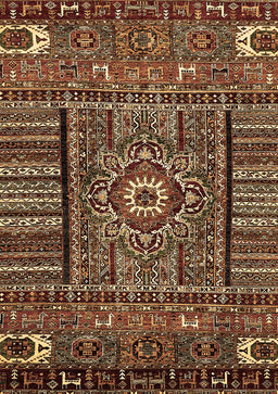 Abstract Brown Modern Rug, abs521brn
