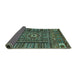 Sideview of Abstract Turquoise Modern Rug, abs521turq